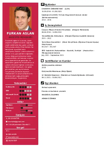 Endüstri Mühendisi CV Örnekleri cv indir